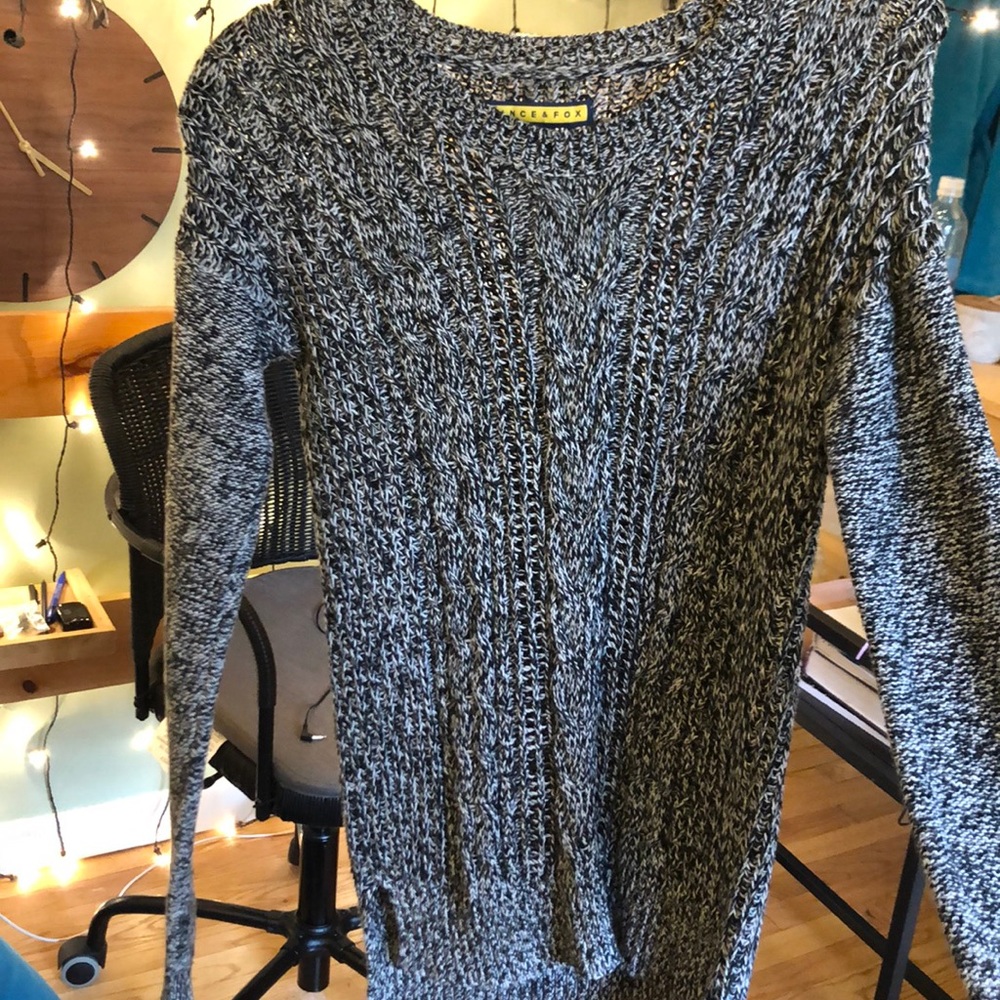Black and white sweater